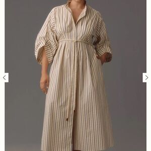 Striped Cream Maxi Dress